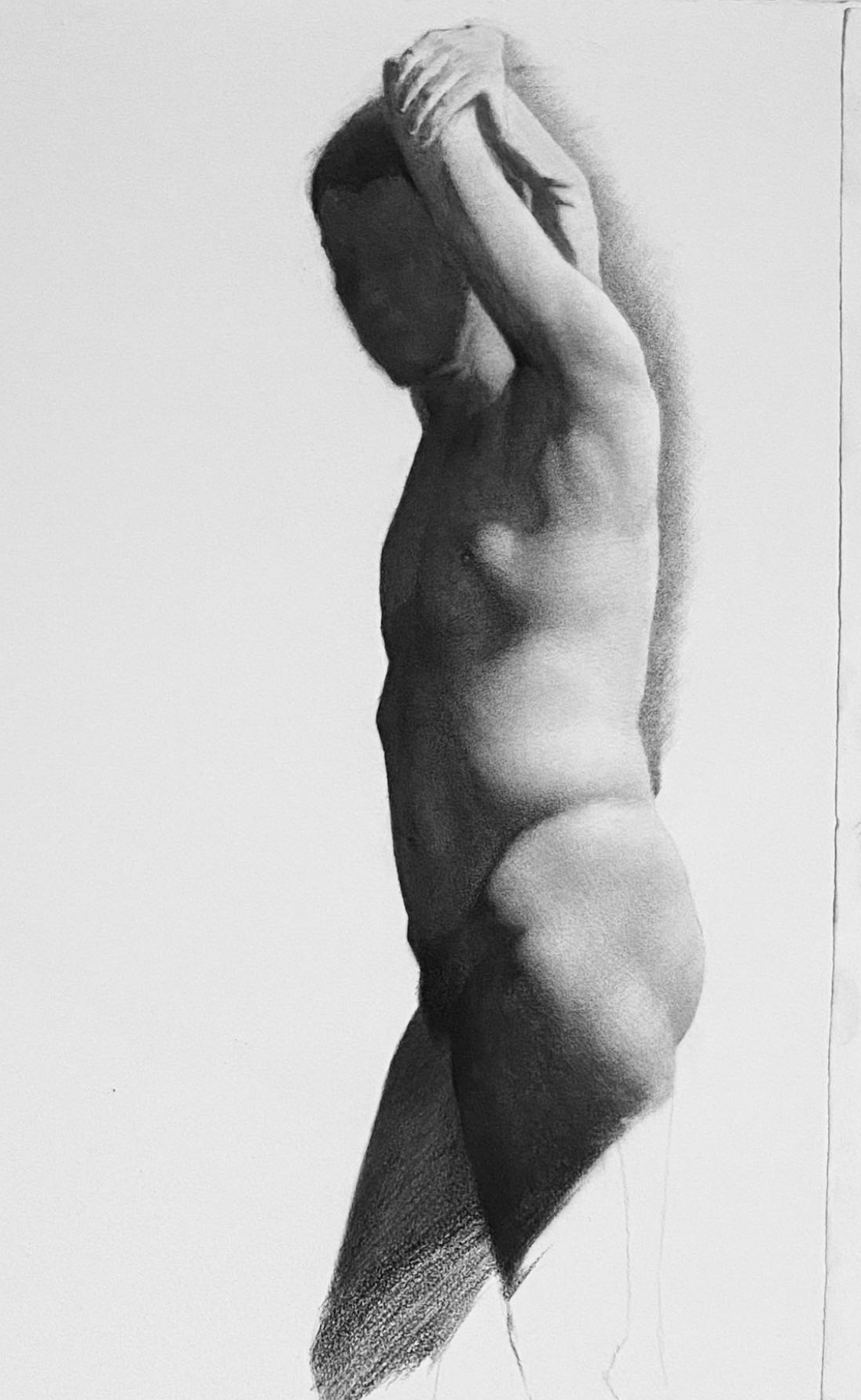 unfinished figure study of a torso